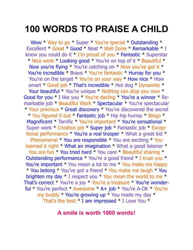 100 words to praise a child(2)