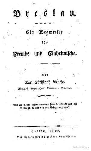 Breslau. Ein Wegweiser für Fremde und Einheimische