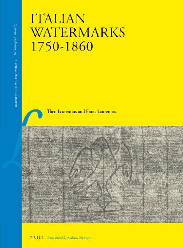 Italian Watermarks 1750-1860 (Library of the Written Word)