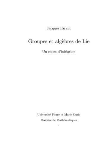 Groupes et algebres de Lie
