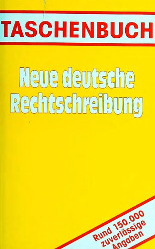 Taschenbuch Neue deutsche Rechtschreibung