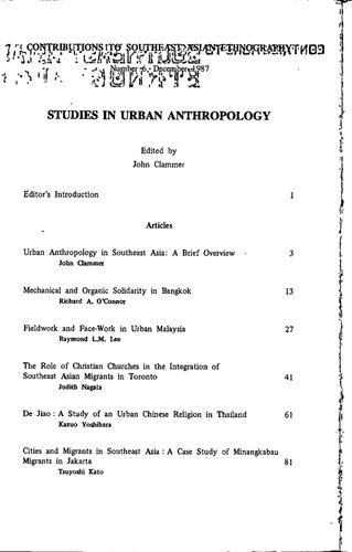Studies in Urban Anthropology