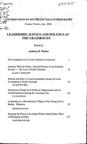 Leadership, justice and politics at the grassroots