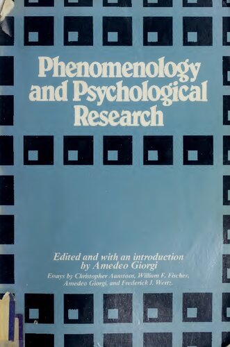 Phenomenology and Psychological Research
