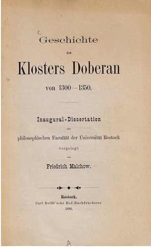 Geschichte des Klosters Doberan von 1300 - 1350