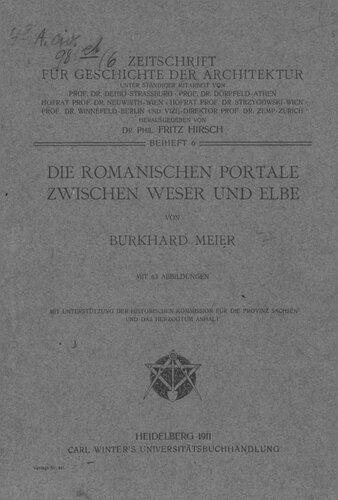 DIE ROMANISCHEN PORTALE ZWISCHEN WESER UND ELBE
