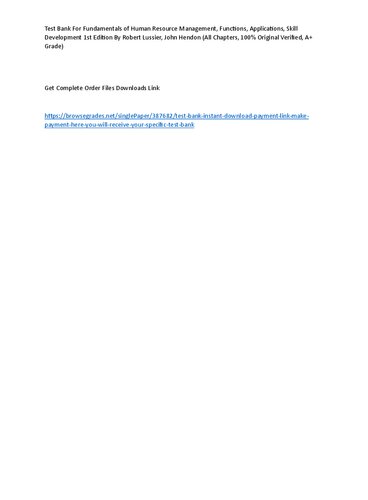 Fundamentals of Human Resource Management, Functions, Applications, Skill Development