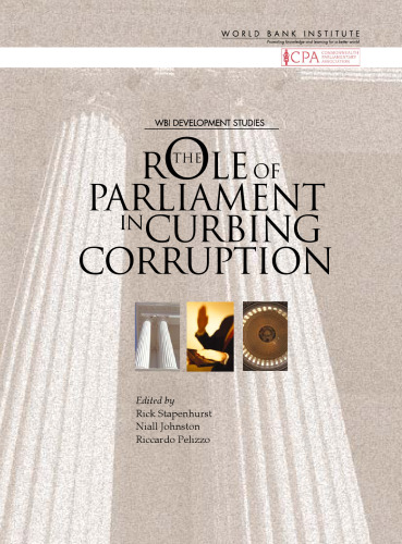 The Role of Parliaments in Curbing Corruption (Wbi Development Studies)