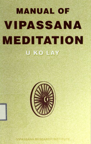Manual of Vipassana Meditation
