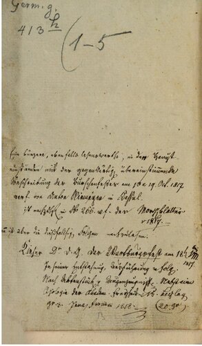Kurze und wahrhaftige Beschreibung des Burschenfestes auf der Wartburg bei Eisenach am 18ten und 19ten des Siegesmonds 1817