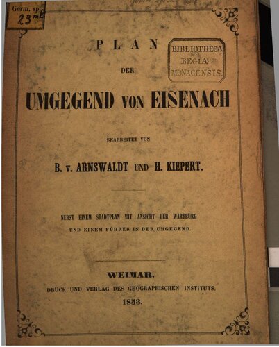 Plan der Umgegend von Eisenach