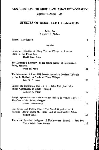 Studies of resource utilization