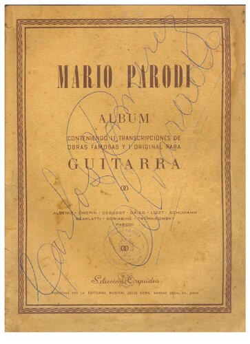 11 transcripciones de obras famosas y una original para guitarra