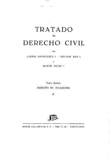 TRATADO DE DERECHO CIVIL (D.Sucesiones Tomo 5- Vol. II)