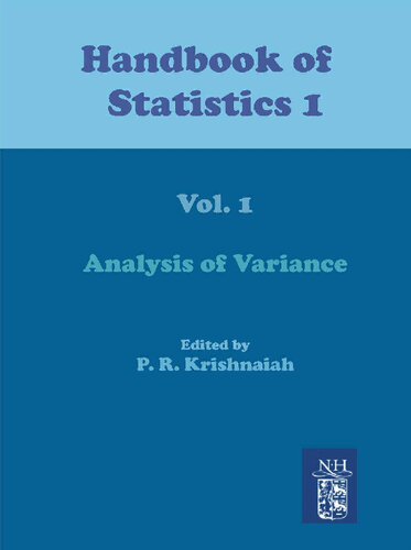 Handbook of Statistics 1: Analysis of Variance