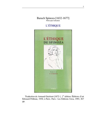 L'Éthique de Spinoza