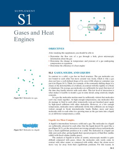 Matter and Interactions - Supplement 1 - Gases and Heat Engines