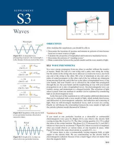 Matter and Interactions - Supplement 3 - Waves