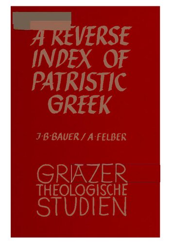 A reverse index of patristic Greek