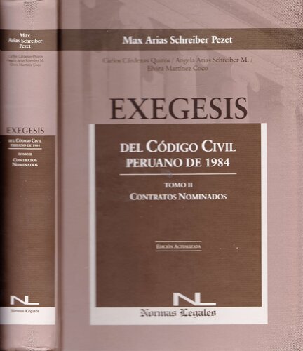 Exégesis: Código civil peruano de 1984, Volumen 2 (Contratos Nominados)