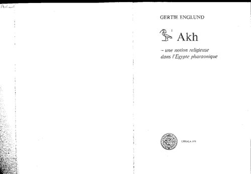 Akh - une notion religieuse dans l'Égypte pharaonique