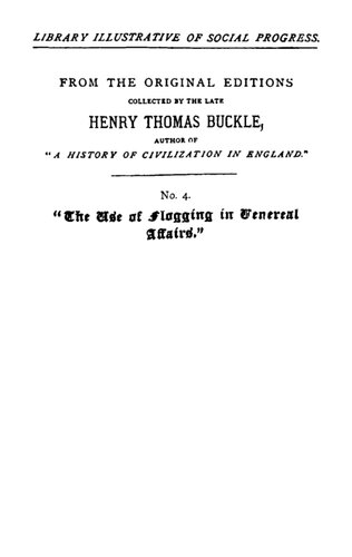 The Use of Flogging in Venereal Affairs