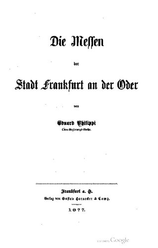 Die Messen der Stadt Frankfurt an der Oder