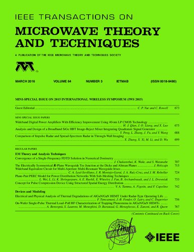 [Journal] IEEE Transactions on Microwave Theory and Techniques. Vol. 64. No 3