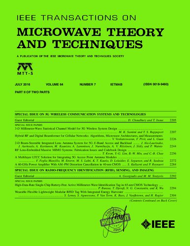 [Journal] IEEE Transactions on Microwave Theory and Techniques. Vol. 64. No 7B