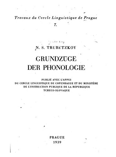 Grundzüge der Phonologie