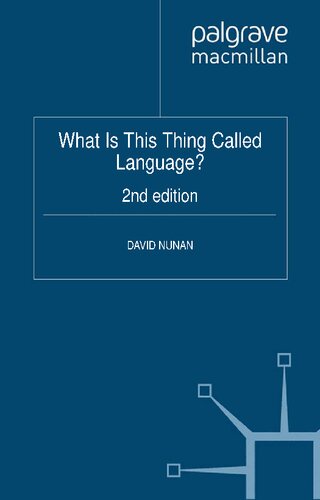 What Is This Thing Called Language?