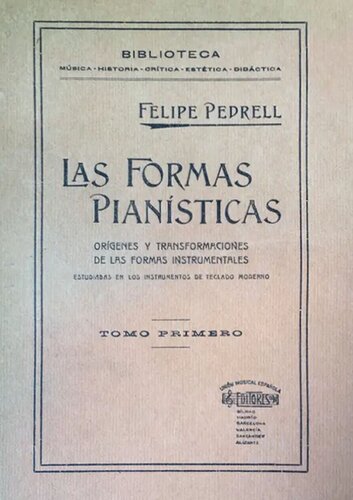 Las formas pianísticas: origenes y transformaciones de las formas instrumentales, estudiadas en los instrumentos de teclado moderno.