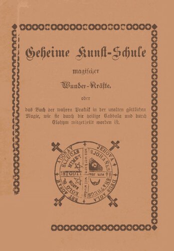 Geheime Kunst-Schule magischer Wunder-Kräfte