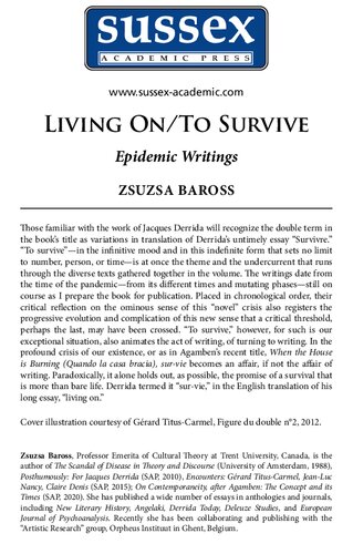 Living On / To Survive: Epidemic Writings