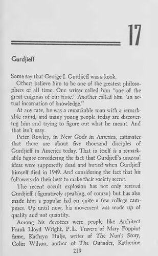 Gurdjieff - Those Curious New Cults 1973