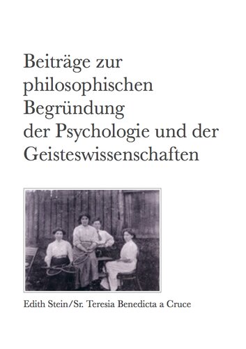 Beiträge zur philosophischen Begründung der Psychologie und der Geisteswissenschaften