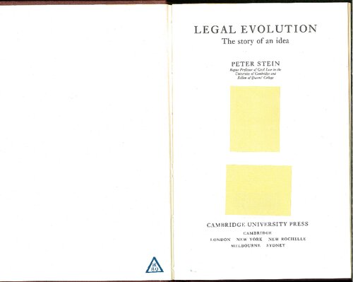 Legal Evolution : The Story of an Idea