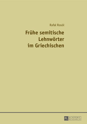 Frühe semitische Lehnwörter im Griechischen