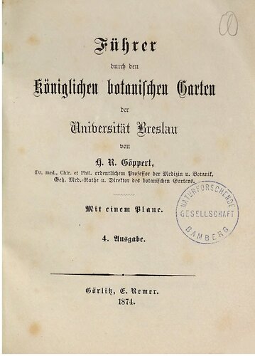 Führer durch den Königlichen Botanischen Garten der Universität Breslau