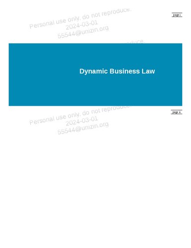 Dynamic Business Law