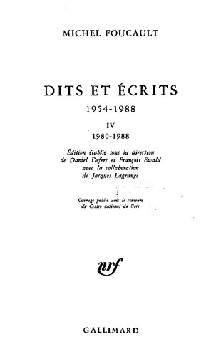 Dits et Écrits IV: 1980-1988
