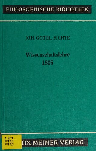 Wissenschaftslehre 1805