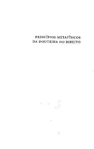 Princípios metafísicos da doutrina do direito