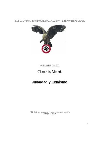 Claudio Mutti. Judaidad y judaísmo