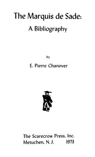 The Marquis de Sade : A Bibliography