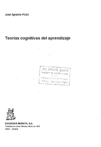 Teorías cognitivas del aprendizaje