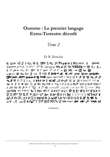 Oummo: Le premier langage extra-terrestre décodé, tome 2