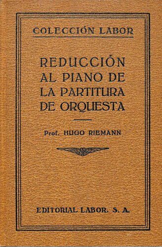 Reducción al piano de la partitura de orquesta