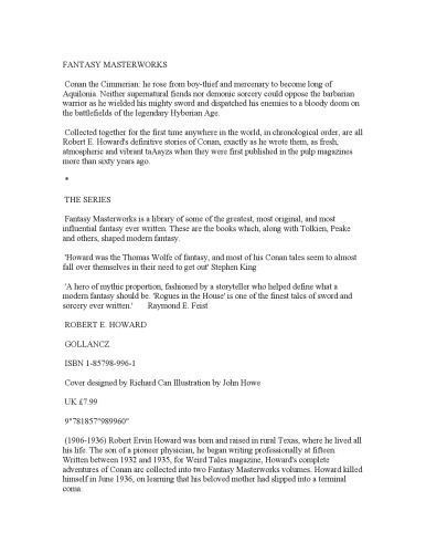 THE CONAN CHRONICLES VOLUME 1 - THE PEOPLE OF THE BLACK CIRCLE