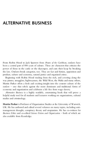 Alternative Business: Outlaws, Crime and Culture